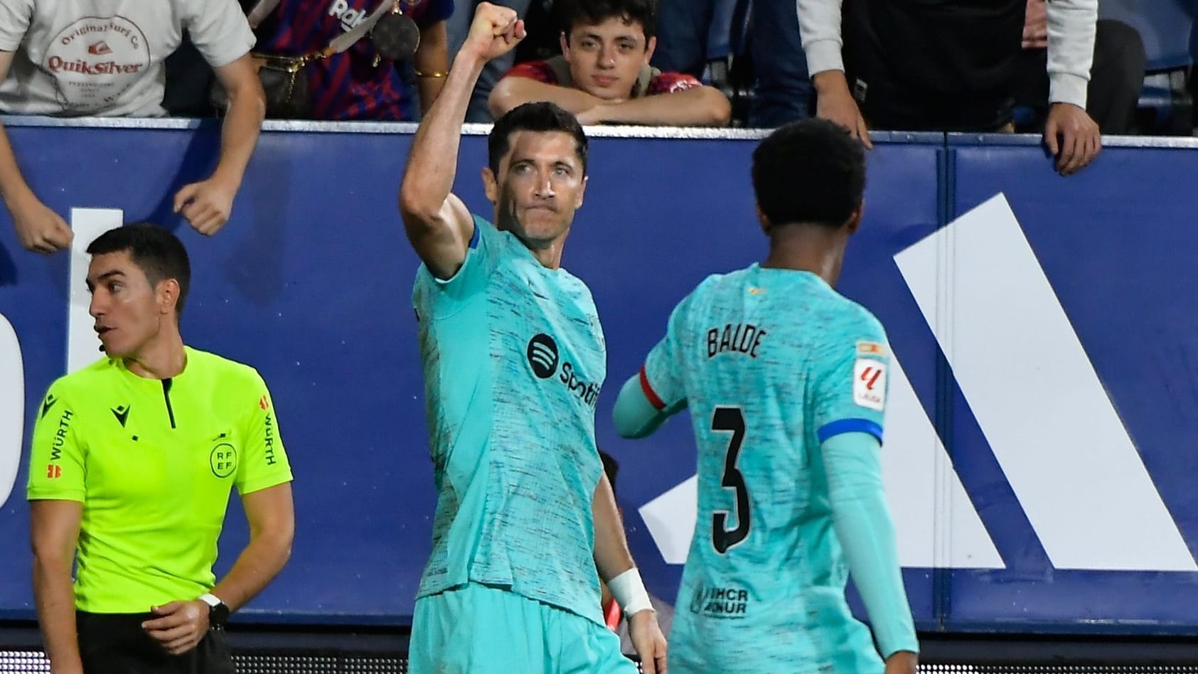 Robert Lewandowski beim Torjubel gegen Osasuna.