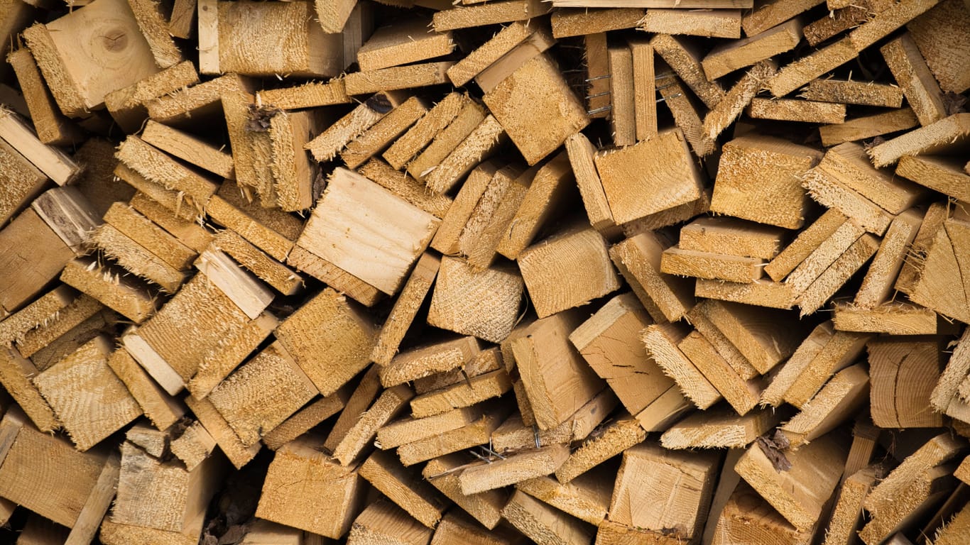 Gestapeltes Brennholz: Holz ist eine beständige Ressource, mit der sich gut planen lässt.