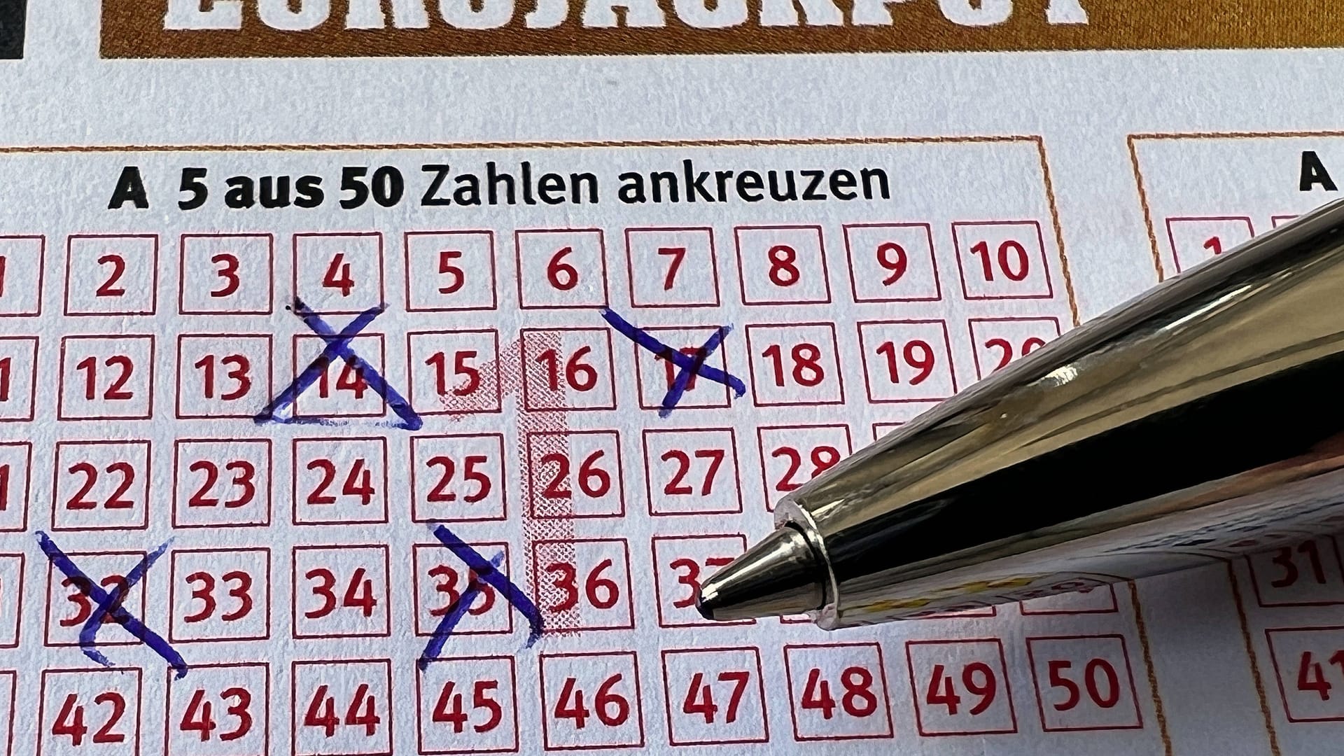 Tippschein des Eurojackpot: Wenn Sie seherische Fähigkeiten haben, melden Sie sich bitte bei der Redaktion.