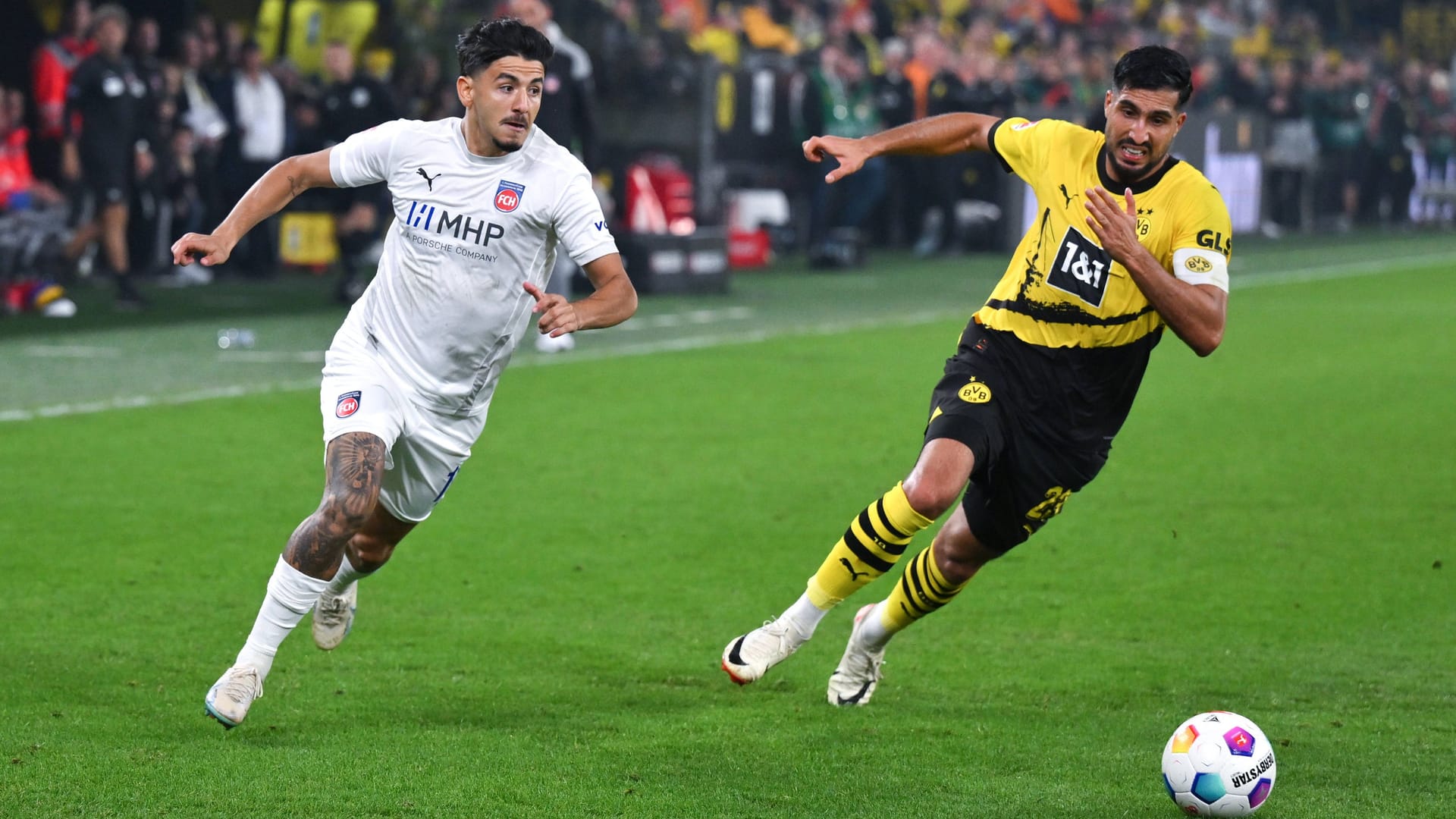 Fitnessproblem: Gegen Heidenheim liefen Emre Can (r.) und der BVB zum Schluss nur hinterher.