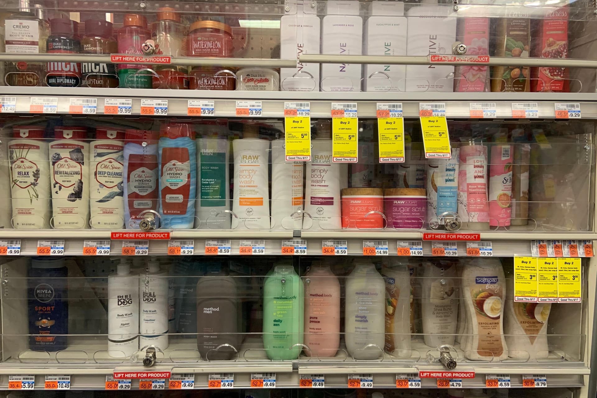 Abgeschlossen: Duschgel in einer CVS-Filiale in Washington.