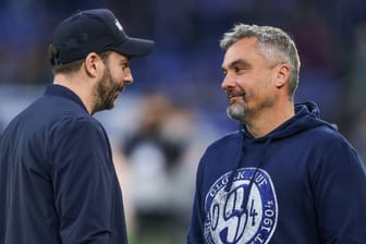Thomas Reis (rechts) mit Sandro Schwarz: Der Ex-Hertha-Coach will Schalke scheinbar nicht übernehmen.
