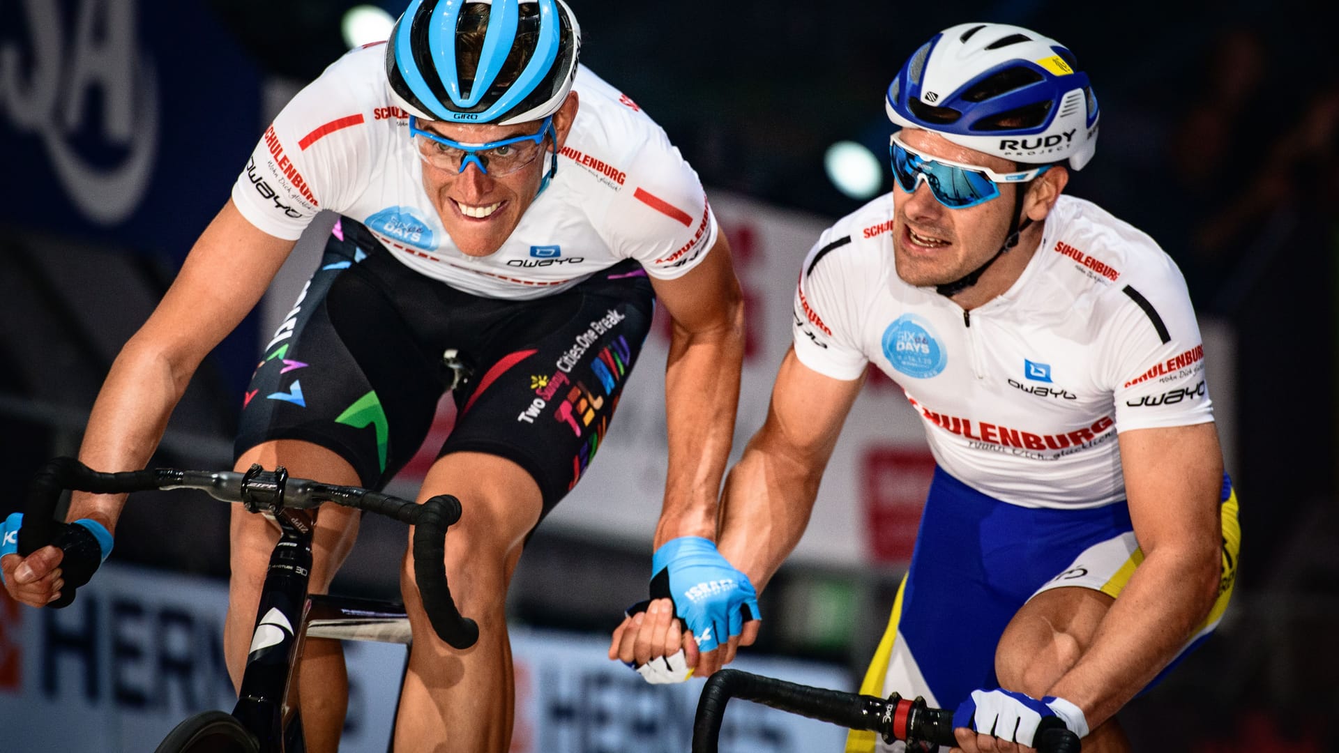 Kenny De Ketele (links) und Nils Politt bei den Sixdays (Archivbild): Die Veranstaltung ist aus Bremen kaum wegzudenken. Kenny De Ketele (links) und Nils Politt bei den Sixdays (Archivbild): Die Veranstaltung ist aus Bremen kaum wegzudenken.