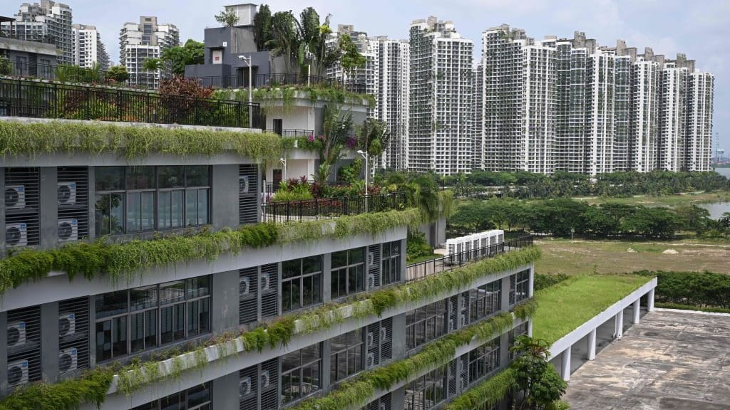 Blick auf die "Forest City": Nur wenige Wohnungen werden tatsächlich genutzt.