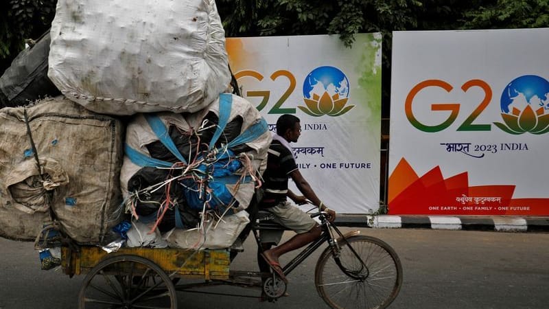 G20-Gipfel in Neu-Delhi: Im ganzen Land wird für das Treffen der einflussreichsten Staats- und Regierungschefs geworben.