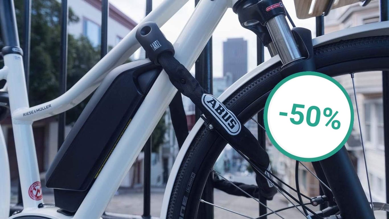 Testsieger zum Tiefpreis: Schützen Sie Ihr Fahrrad oder E-Bike mit dem flexiblen Kettenschloss von Abus.