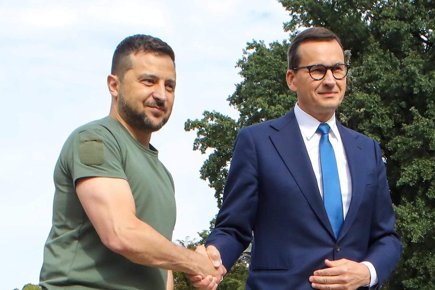 Wolodymyr Selenskyj und Mateusz Morawiecki: Die Ukraine und Polen streiten über Getreide.