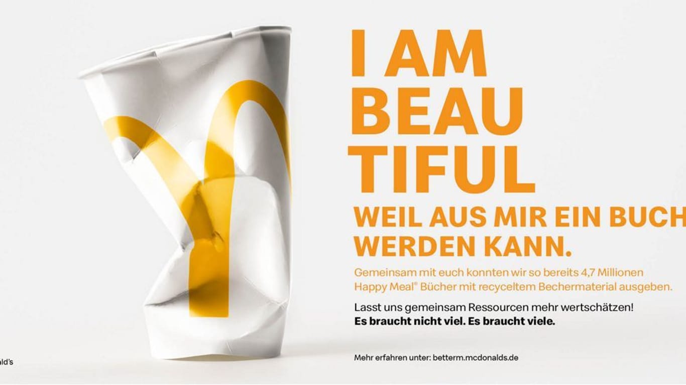 McDonald's Kampagne: In der neuen Kampagne wirbt das Fast-Food-Unternehmen für mehr Nachhaltigkeit. McDonald's Kampagne: In der neuen Kampagne wirbt das Fast-Food-Unternehmen für mehr Nachhaltigkeit.