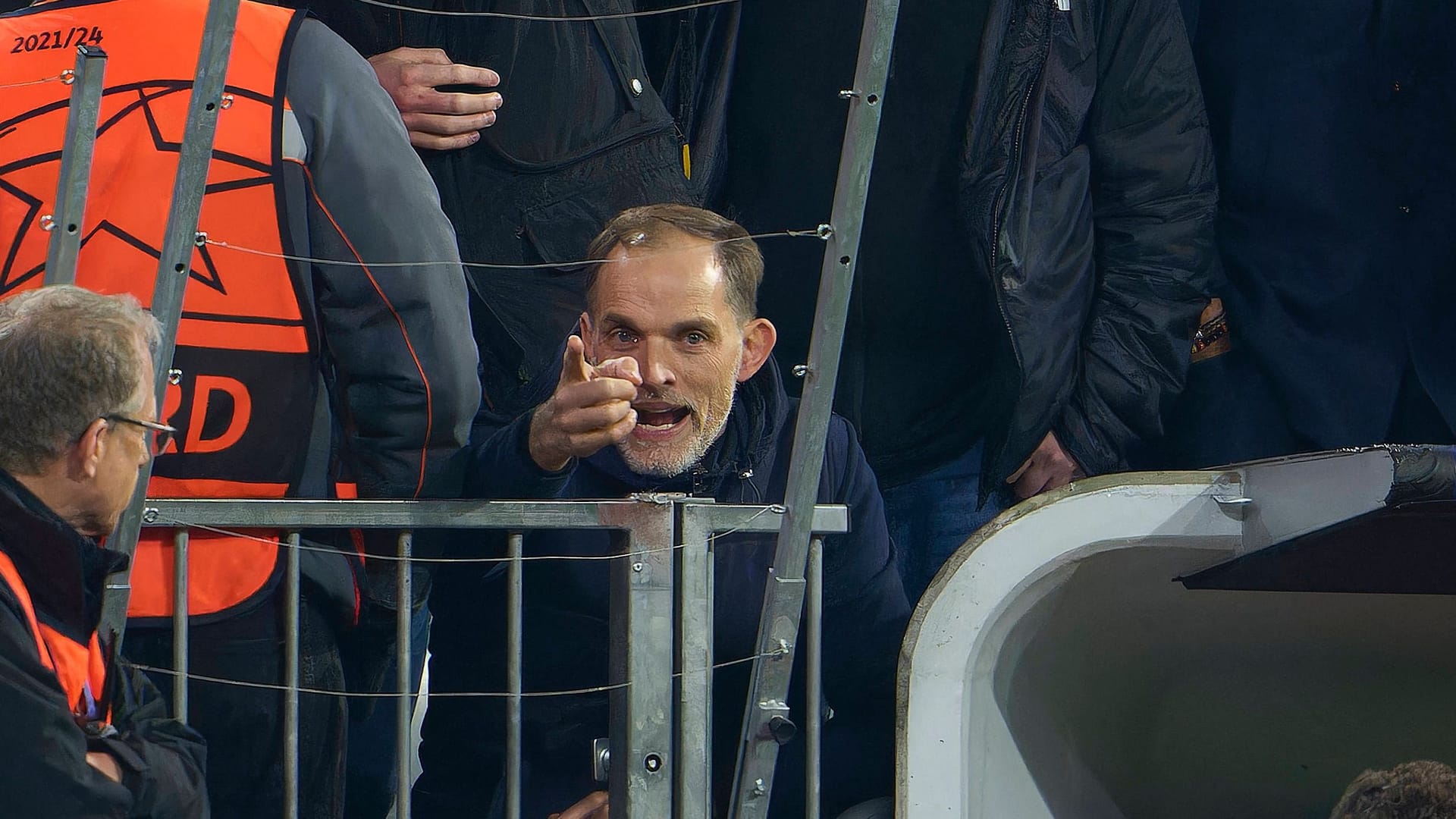 Thomas Tuchel musste den Rest des Heimspiels gegen Man City (1:1) von der Tribüne aus gucken.