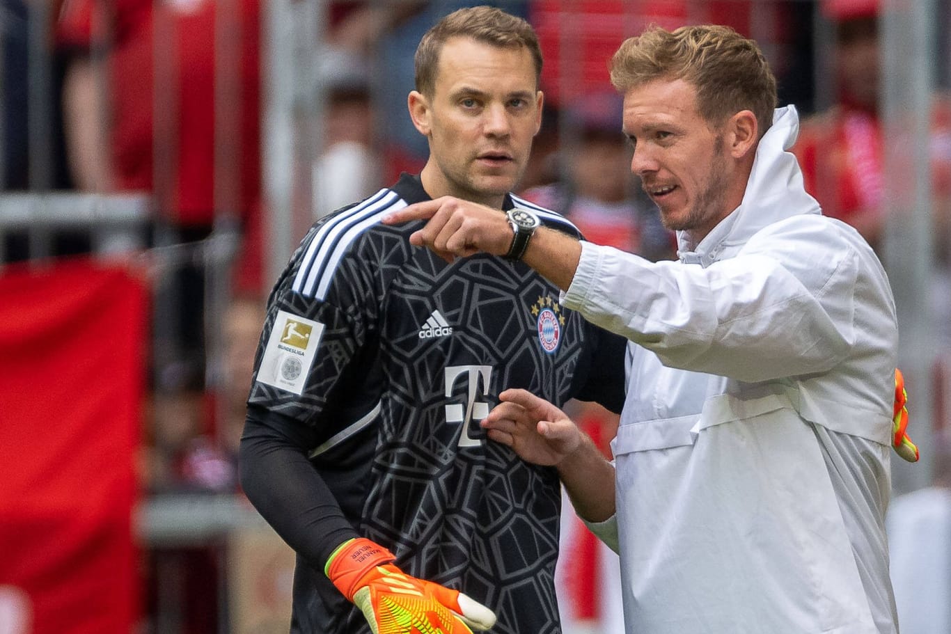 Manuel Neuer (l.) und Julian Nagelsmann: Das Verhältnis der beiden galt beim FC Bayern als belastet.