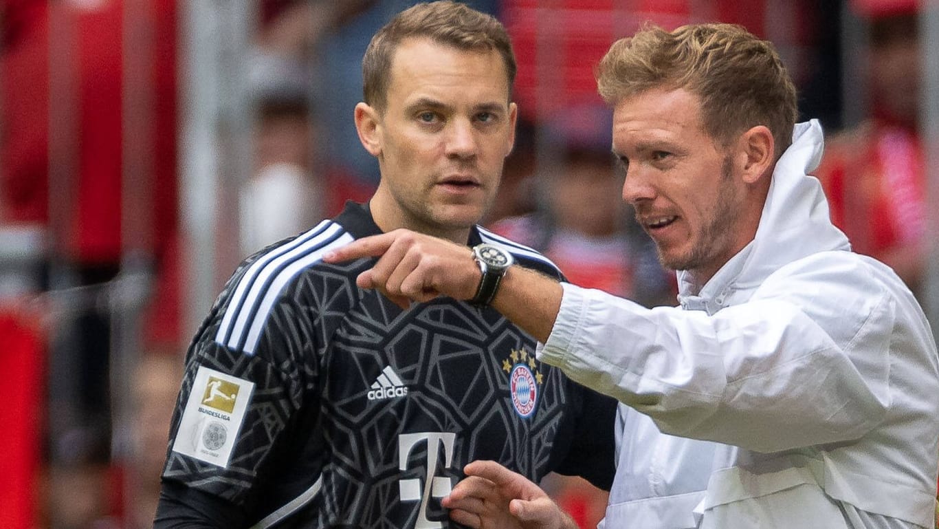 Manuel Neuer (l.) und Julian Nagelsmann: Das Verhältnis der beiden galt beim FC Bayern als belastet.