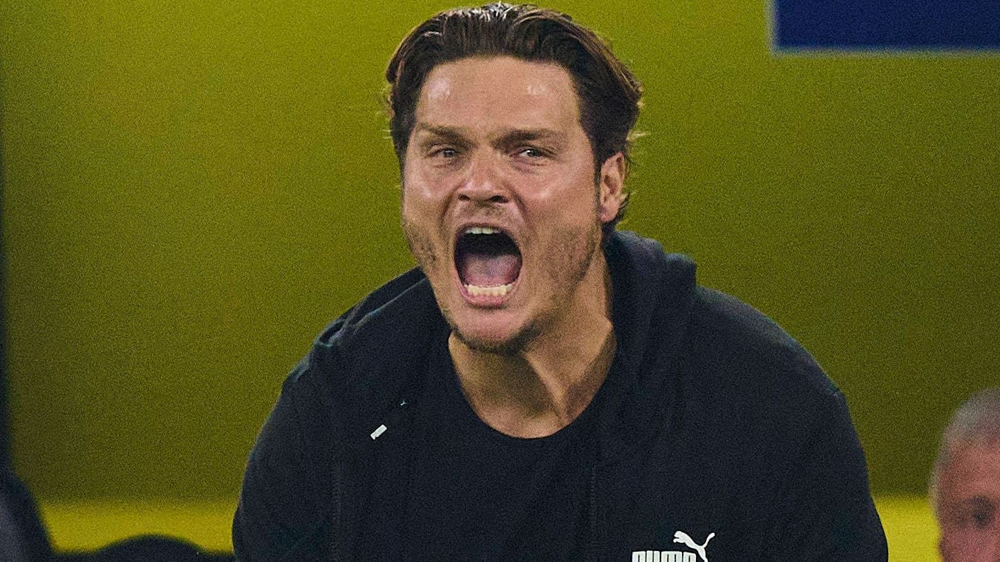 Verärgert: BVB-Trainer Edin Terzic im Spiel gegen Heidenheim.