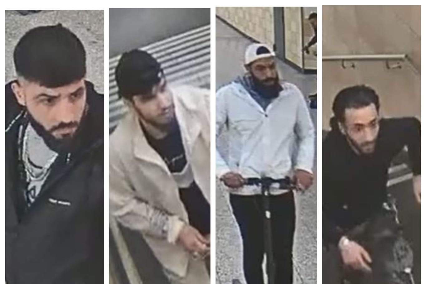 Die Berliner Polizei sucht diese vier mutmaßlichen Räuber