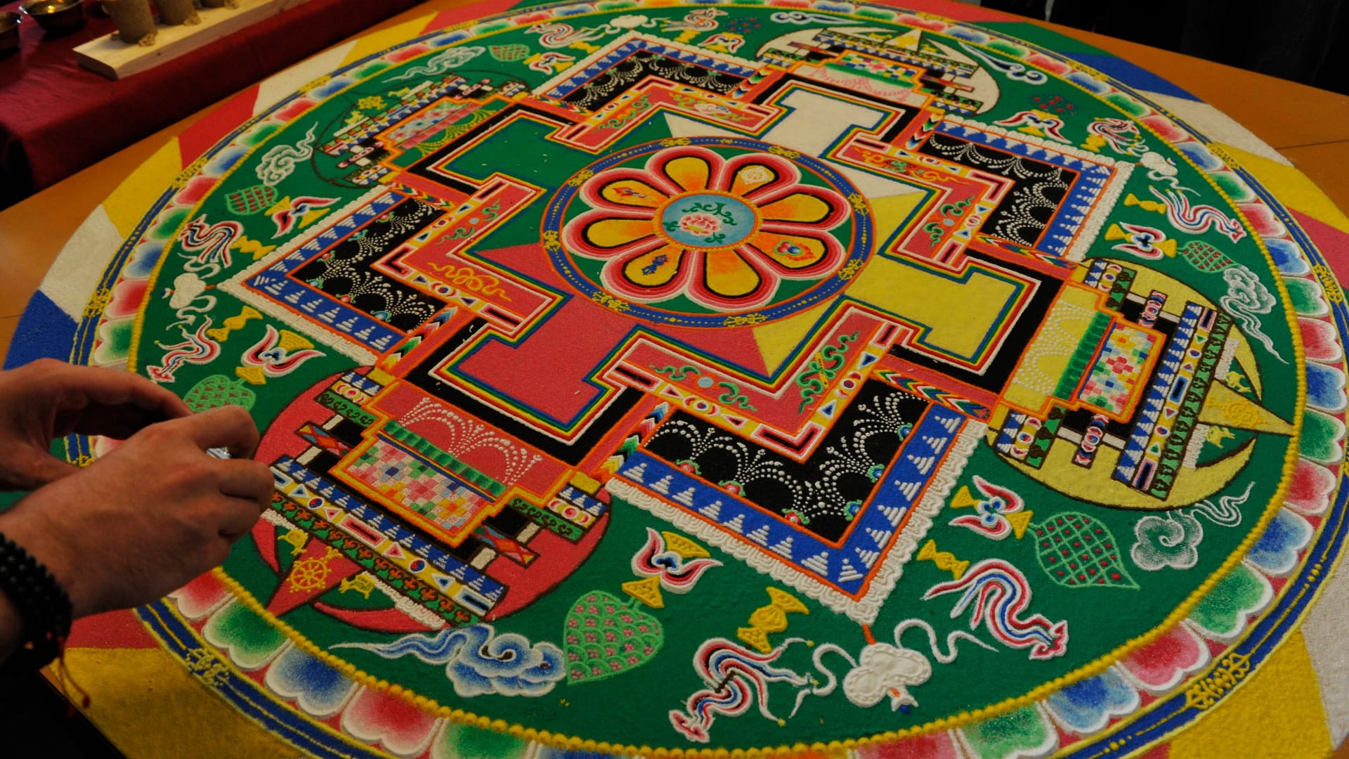 Sandmandala Avalokiteshvara im Tibet Zentrum Hannover (Archivbild): Am Tibet Zentrum wird seit 2006 der Tibetische Buddhismus authentisch unterrichtet und praktiziert.