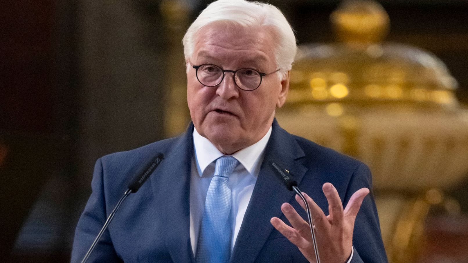 Bundespräsident Frank-Walter Steinmeier beim Deutschen Historikertag in der Nikolaikirche in Leipzig.