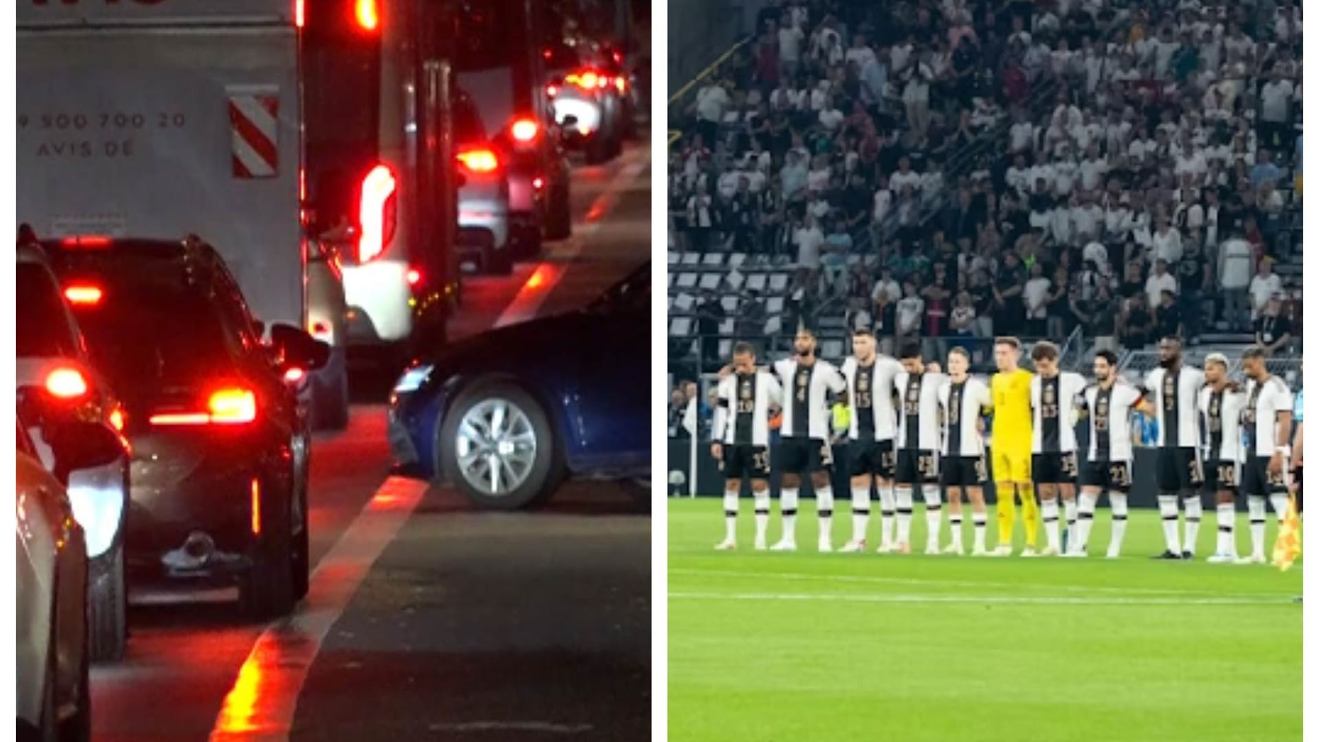 Beim Freundschaftsspiel Deutschland gegen Frankreich mussten die Zufahrststraßen zum Stadion zeitweise gesperrt werden. Beim Freundschaftsspiel Deutschland gegen Frankreich mussten die Zufahrststraßen zum Stadion zeitweise gesperrt werden.