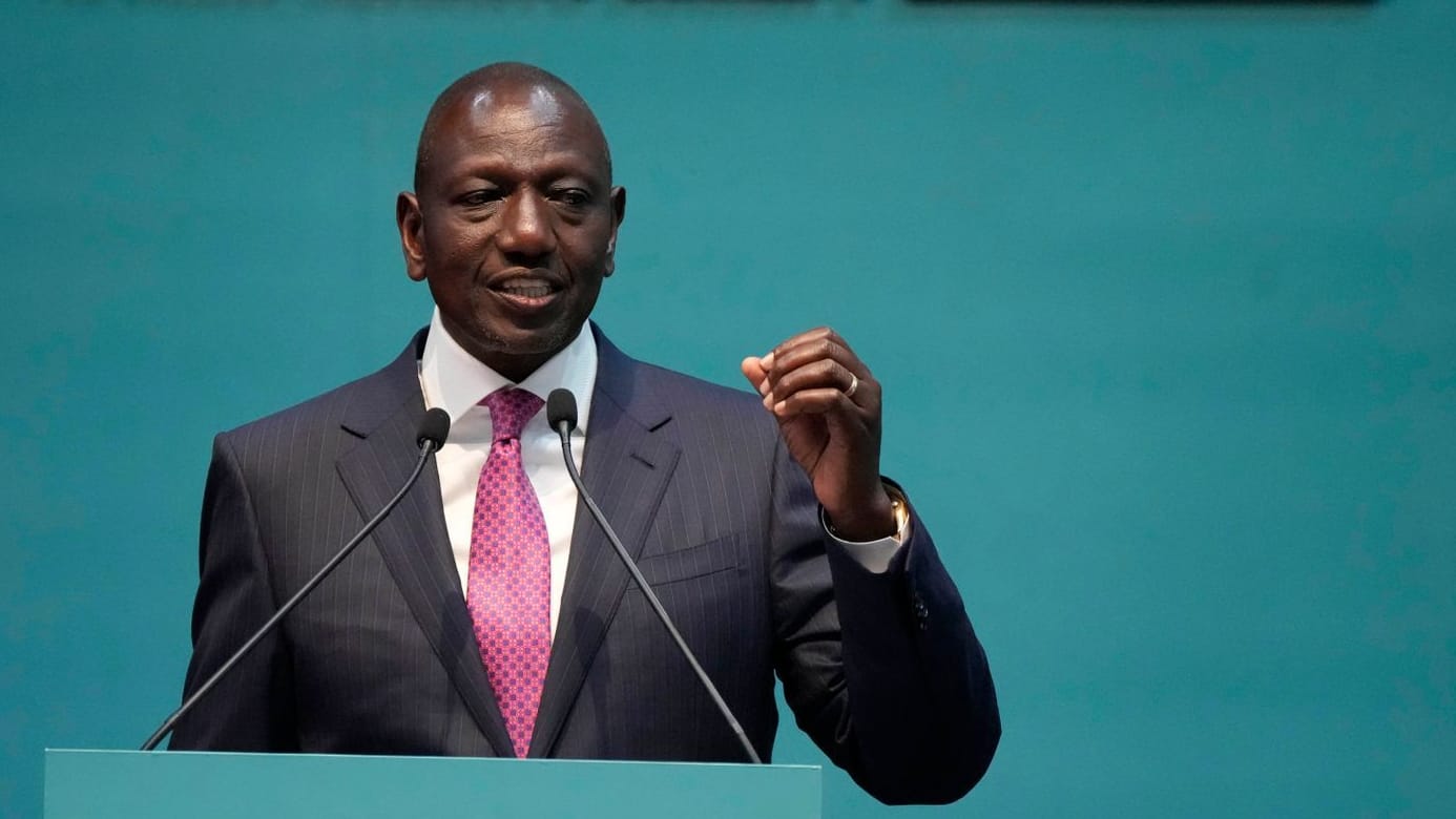 William Ruto: Präsident von Kenia sprach in Nairobi von den Chancen des klimagerechten Wandels.