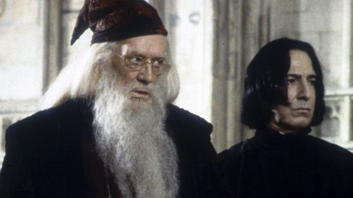 Richard Harris und Alan Rickman: Sie standen gemeinsam für zwei "Harry Potter"-Teile vor der Kamera.