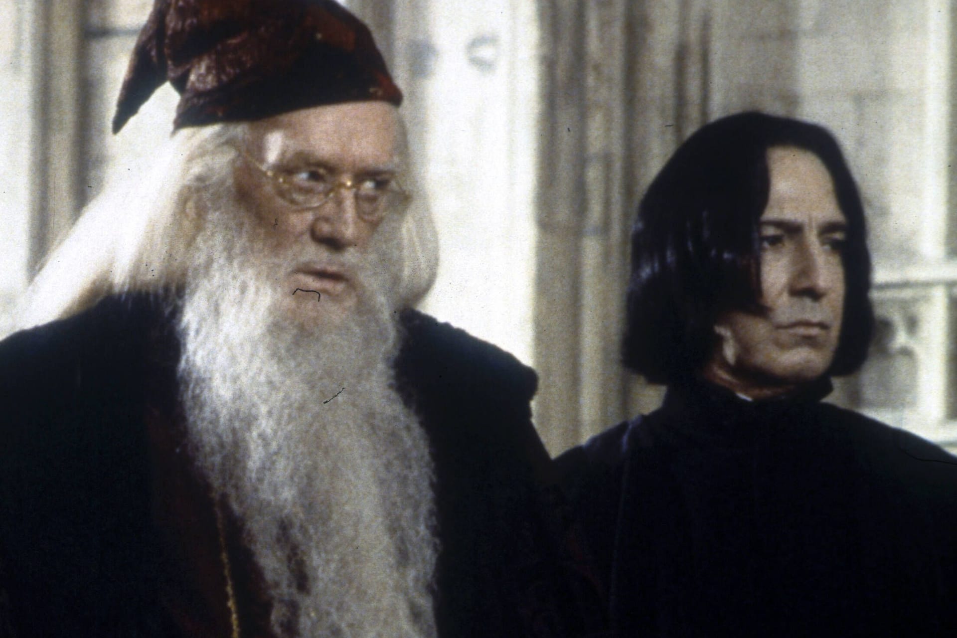 Richard Harris und Alan Rickman: Sie standen gemeinsam für zwei "Harry Potter"-Teile vor der Kamera.