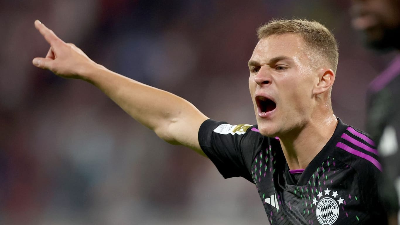 Joshua Kimmich: Er war mit der ersten Hälfte seiner Bayern nicht zufrieden. Joshua Kimmich: Er war mit der ersten Hälfte seiner Bayern nicht zufrieden.