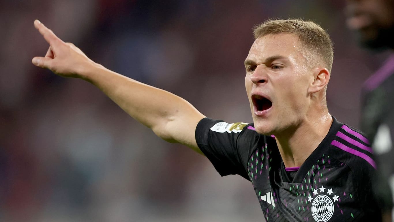 Joshua Kimmich: Er war mit der ersten Hälfte seiner Bayern nicht zufrieden.