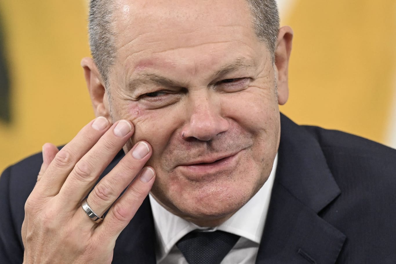 Kanzler Olaf Scholz bei einem Pressegespräch Mitte September 2023.