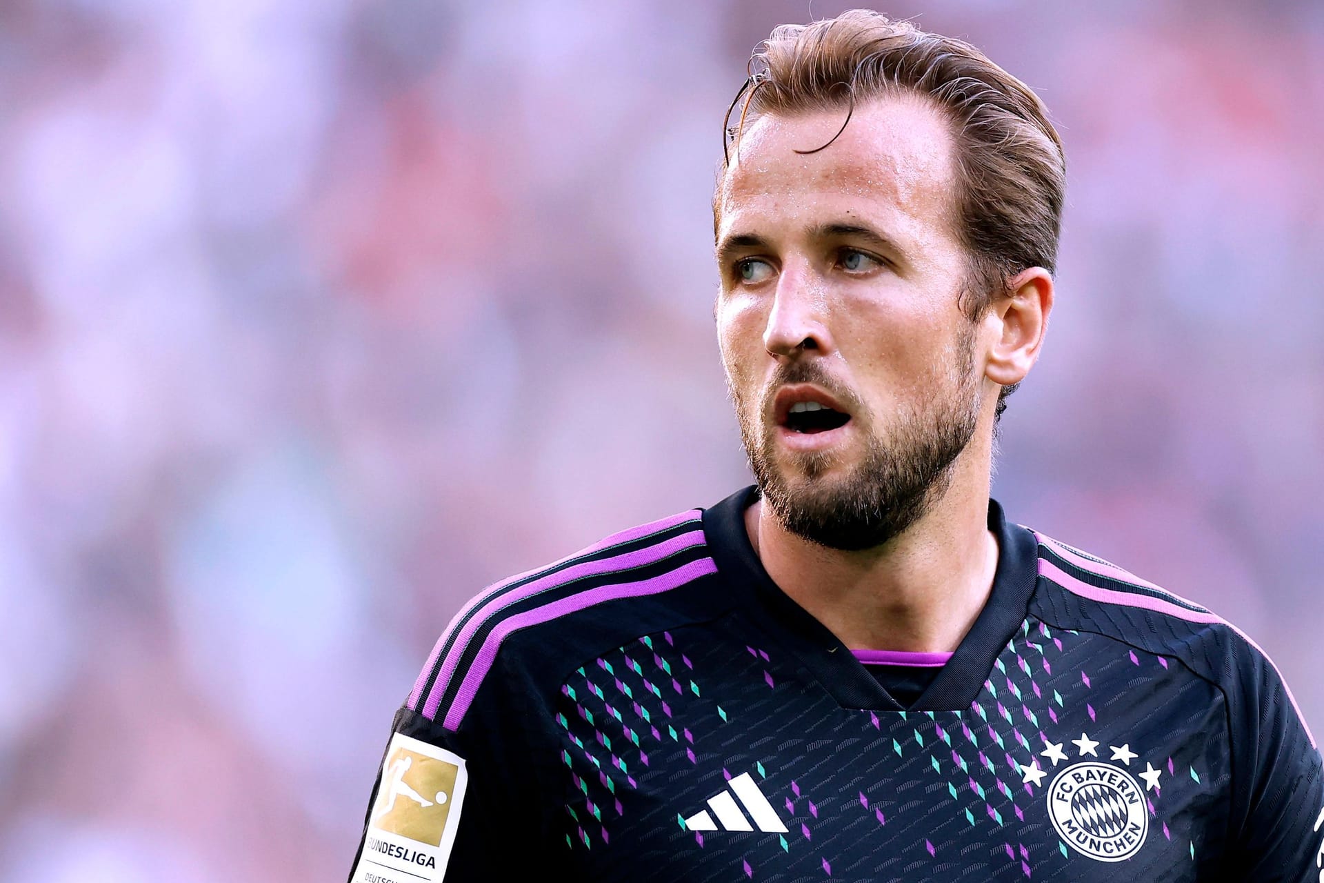 Läuft erstmals im Sondertrikot für den FC Bayern auf: Neuzugang Harry Kane (hier im Auswärtsjersey).