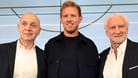 DFB-Präsident Neuendorf, Neu-Bundestrainer Nagelsmann, Sportdirektor Völler: Zumindest sportlich soll es wieder laufen.