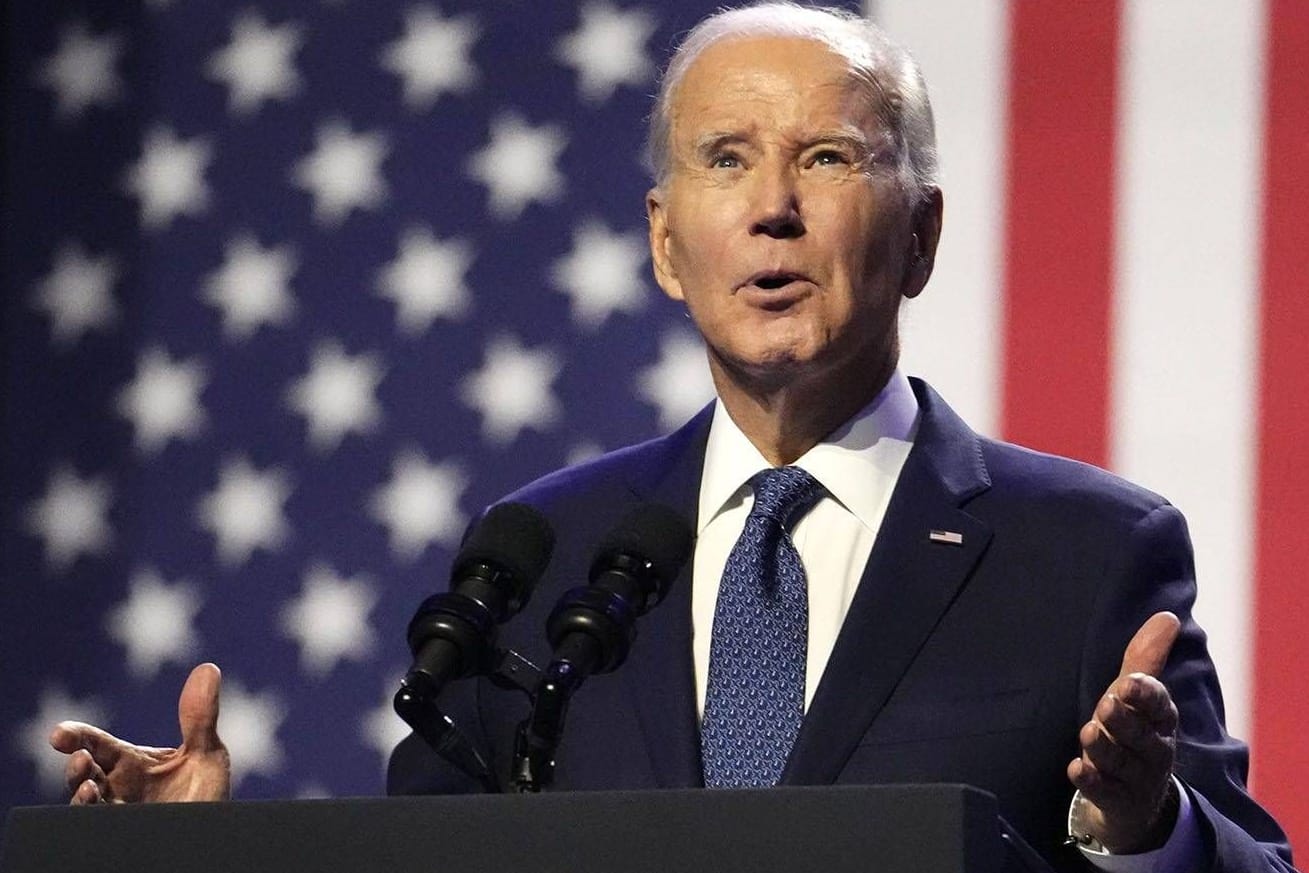 US-Präsident Biden bei einer Rede zur Lage der Demokratie in Arizona.