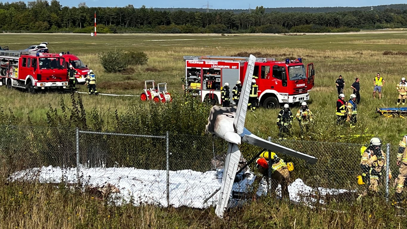 Auf einem Bamberger Flugplatz ist ein Flugzeug abgestürzt.