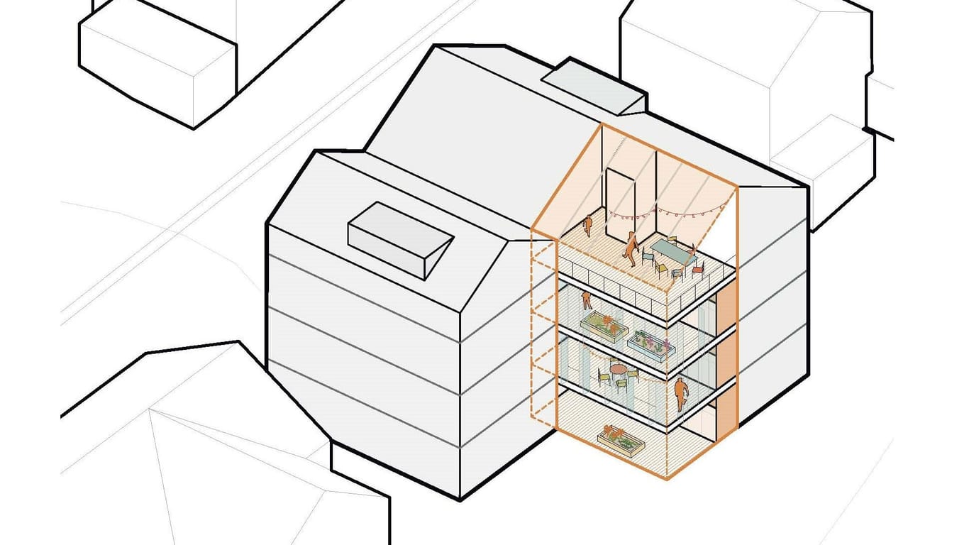 Die Stadt Frankfurt will bezahlbaren Wohnraum schaffen. Hierfür wird ein Projekt errichtet, in dem die Mieter mitbestimmen Können. Ein Architekturbüro aus Berlin liefert hierfür erste Entwürfe.