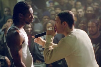 Nashawn Breedlove (li.) und Eminem spielten 2002 zusammen in dem Film "8 Mile".
