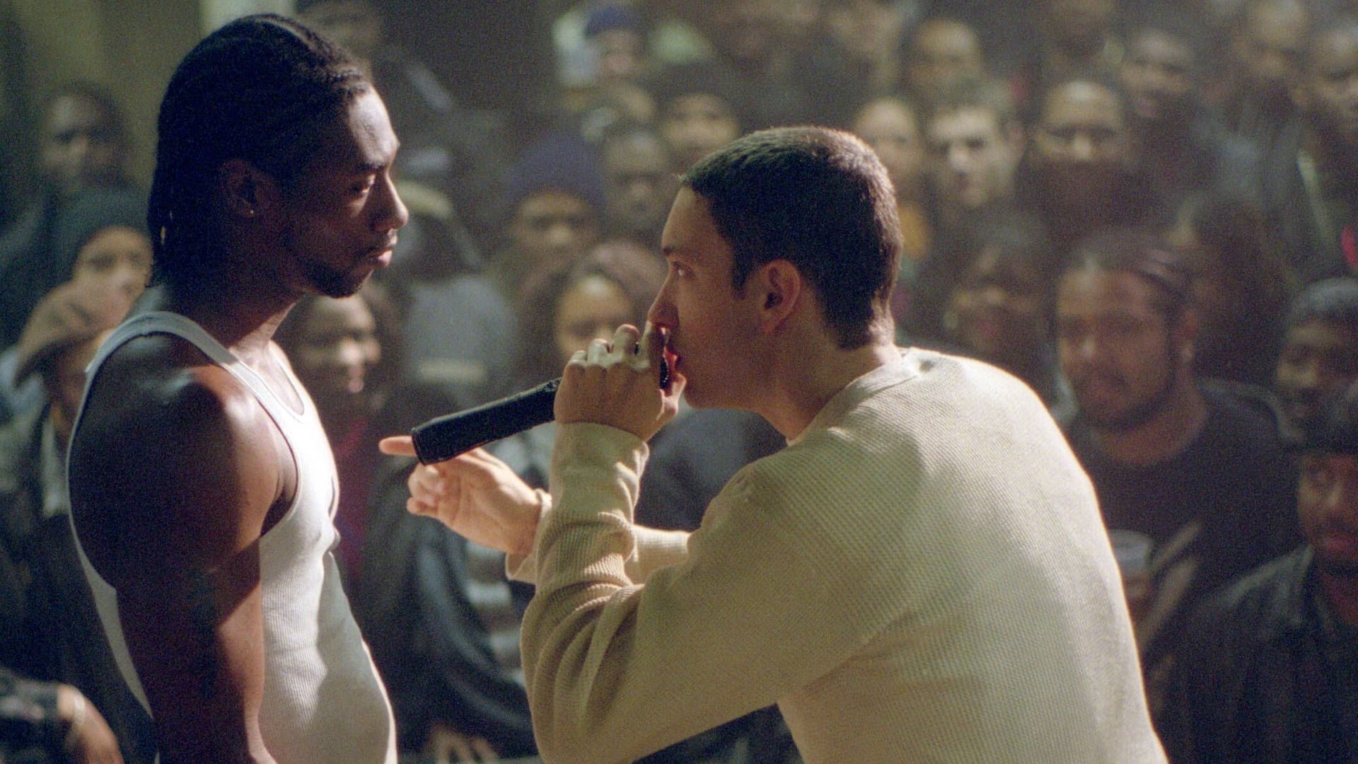 Nashawn Breedlove (li.) und Eminem spielten 2002 zusammen in dem Film "8 Mile".