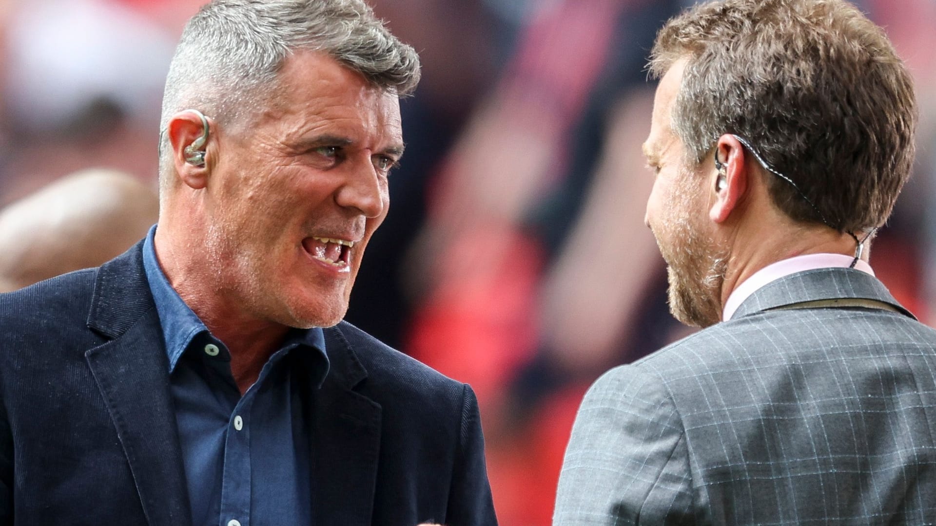 Roy Keane (l.) bei einem Spiel der britischen Premier League (Archivbild).