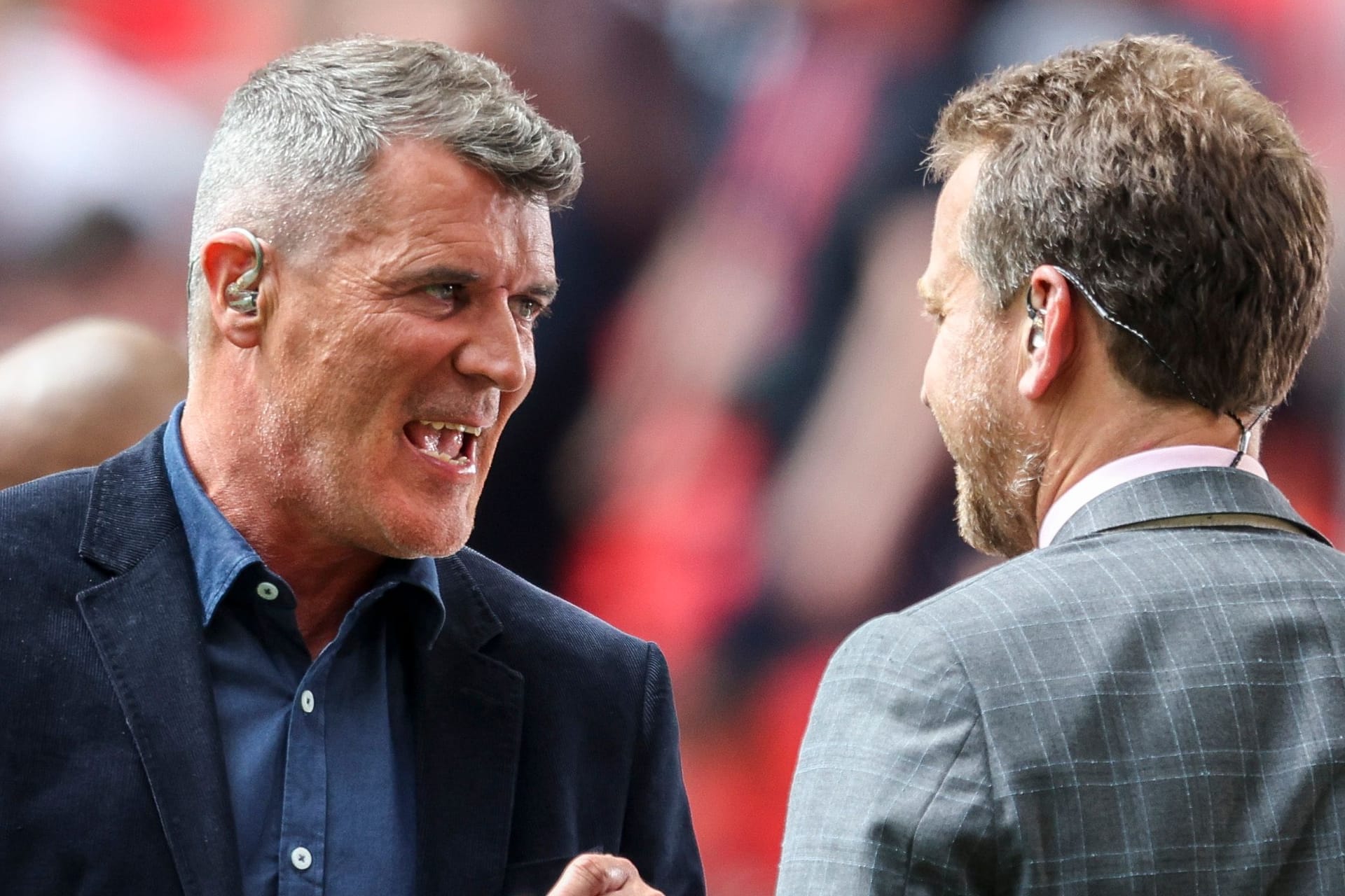 Roy Keane (l.) bei einem Spiel der britischen Premier League (Archivbild).
