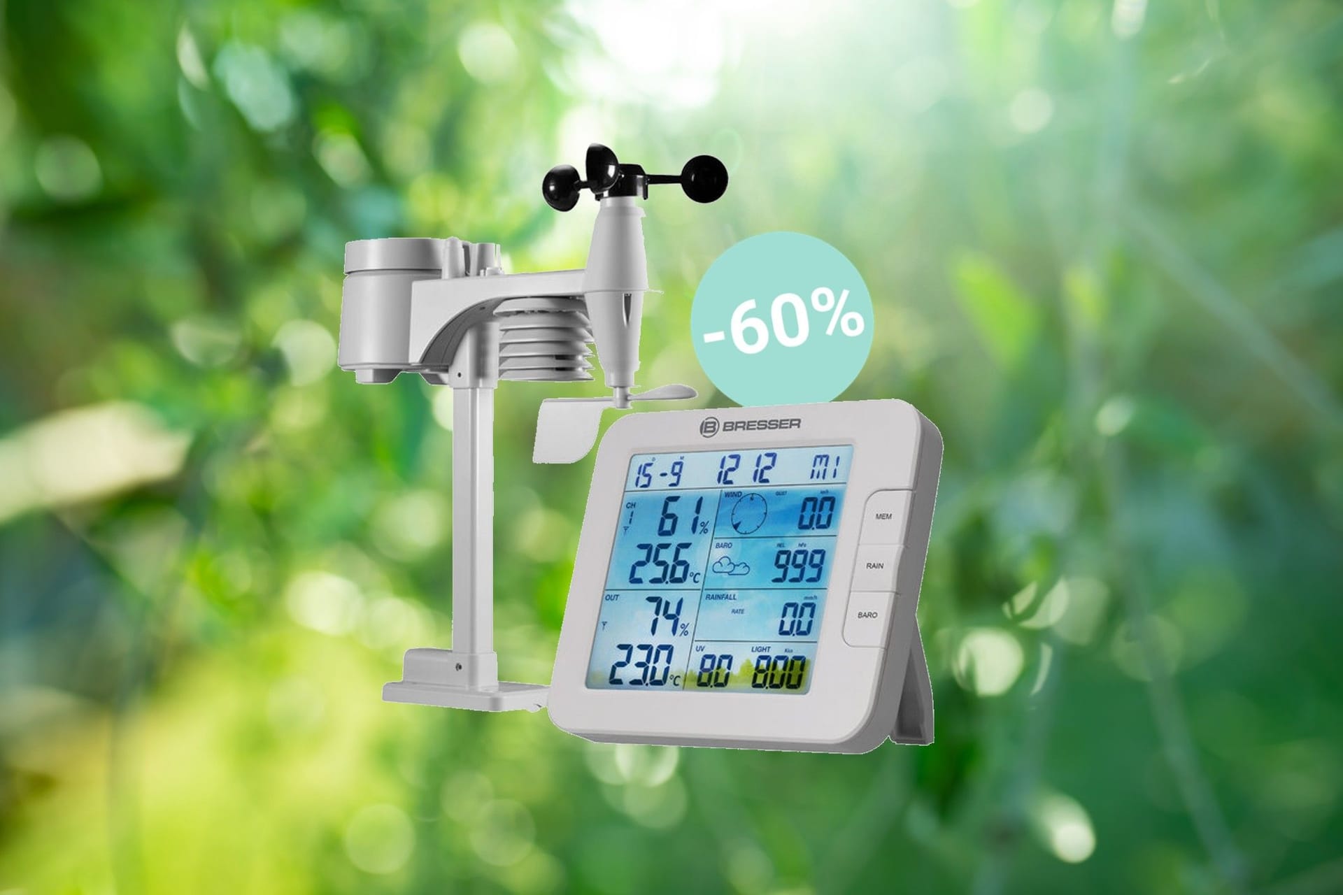 Die smarte 7-in-1-Wetterstation von Bresser ist im Aldi-Onlineshop so günstig wie noch nie im Angebot.