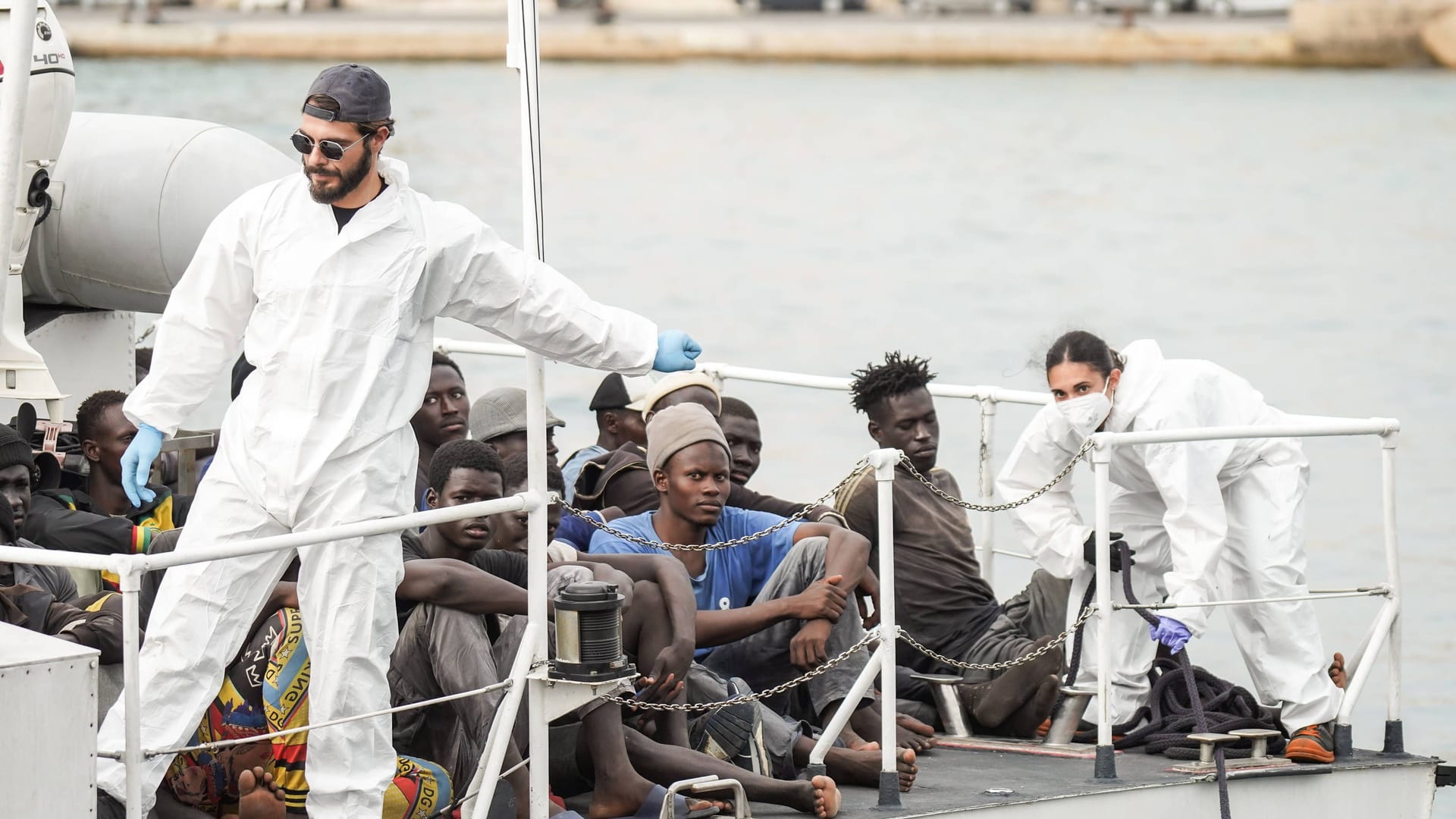 Lampedusa, Italien: In den vergangenen Wochen sind hier Tausende per Boot angekommen.