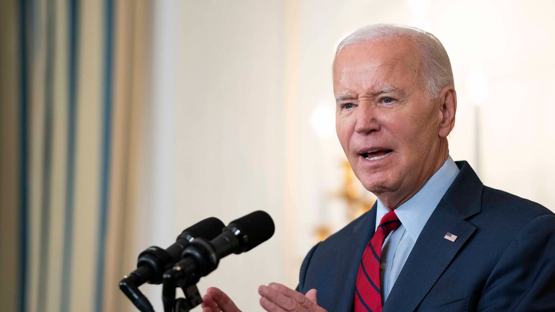 Präsident Joe Biden bei einer Rede im Weißen Haus (Archivbild).