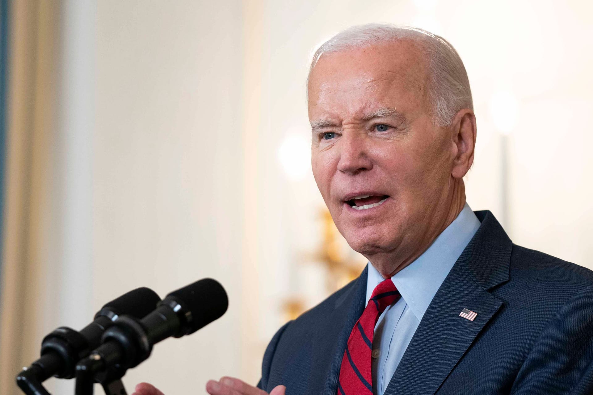 Präsident Joe Biden bei einer Rede im Weißen Haus (Archivbild).