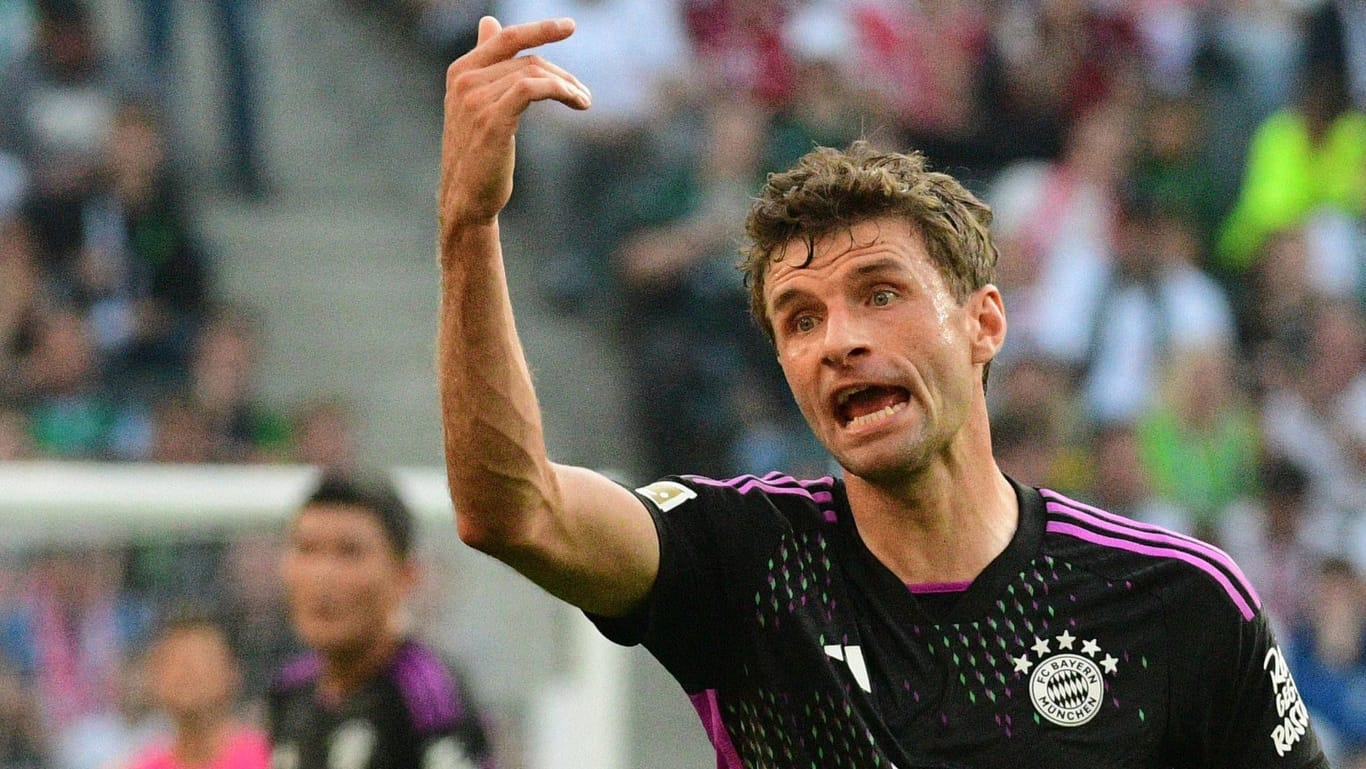 Bayern-Star Thomas Müller: Der Angreifer ist gewohnt mitteilungsfreudig.