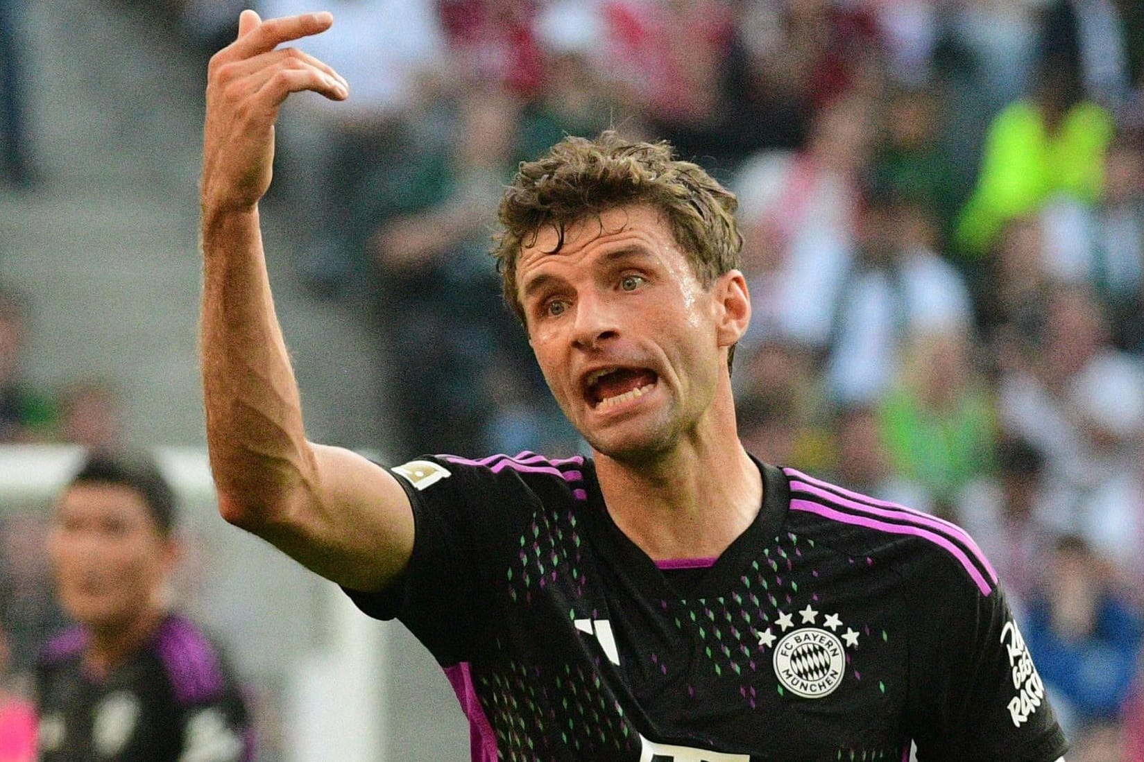 Bayern-Star Thomas Müller: Der Angreifer ist gewohnt mitteilungsfreudig.