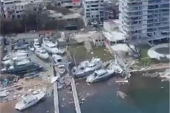 Zerstörung in Acapulco, Mexiko.
