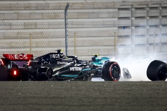 Lewis Hamilton nach seinem Aus in Katar: Verhängnisvoller Crash.