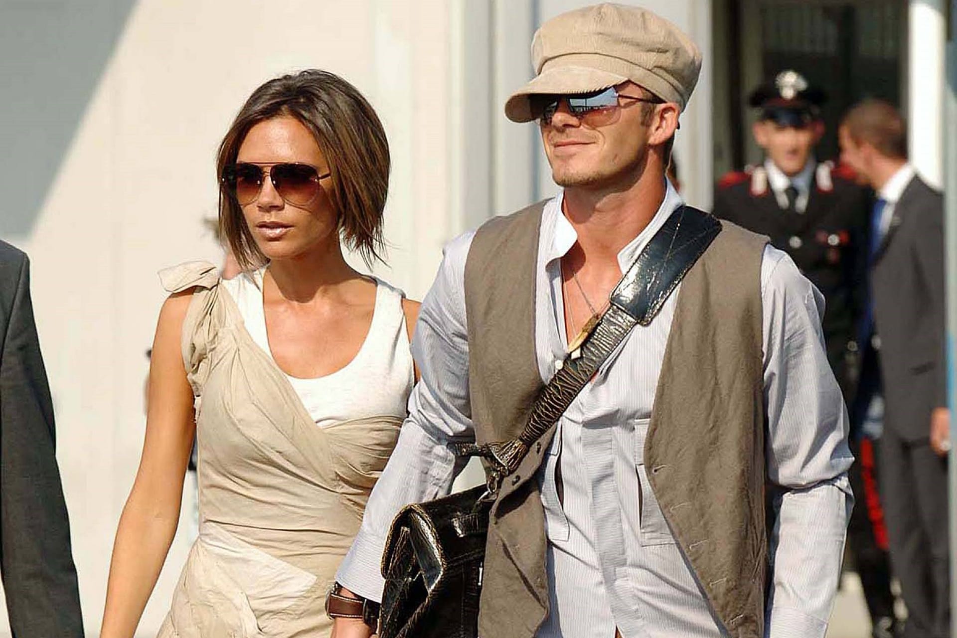 Zeit zu zweit: Hand in Hand genossen die Beckhams die Zeit in Venedig.