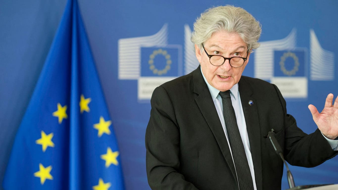 EU-Kommissar Thierry Breton (Archivbild): Soziale Netzwerke geraten ins Visier der Europäischen Union.
