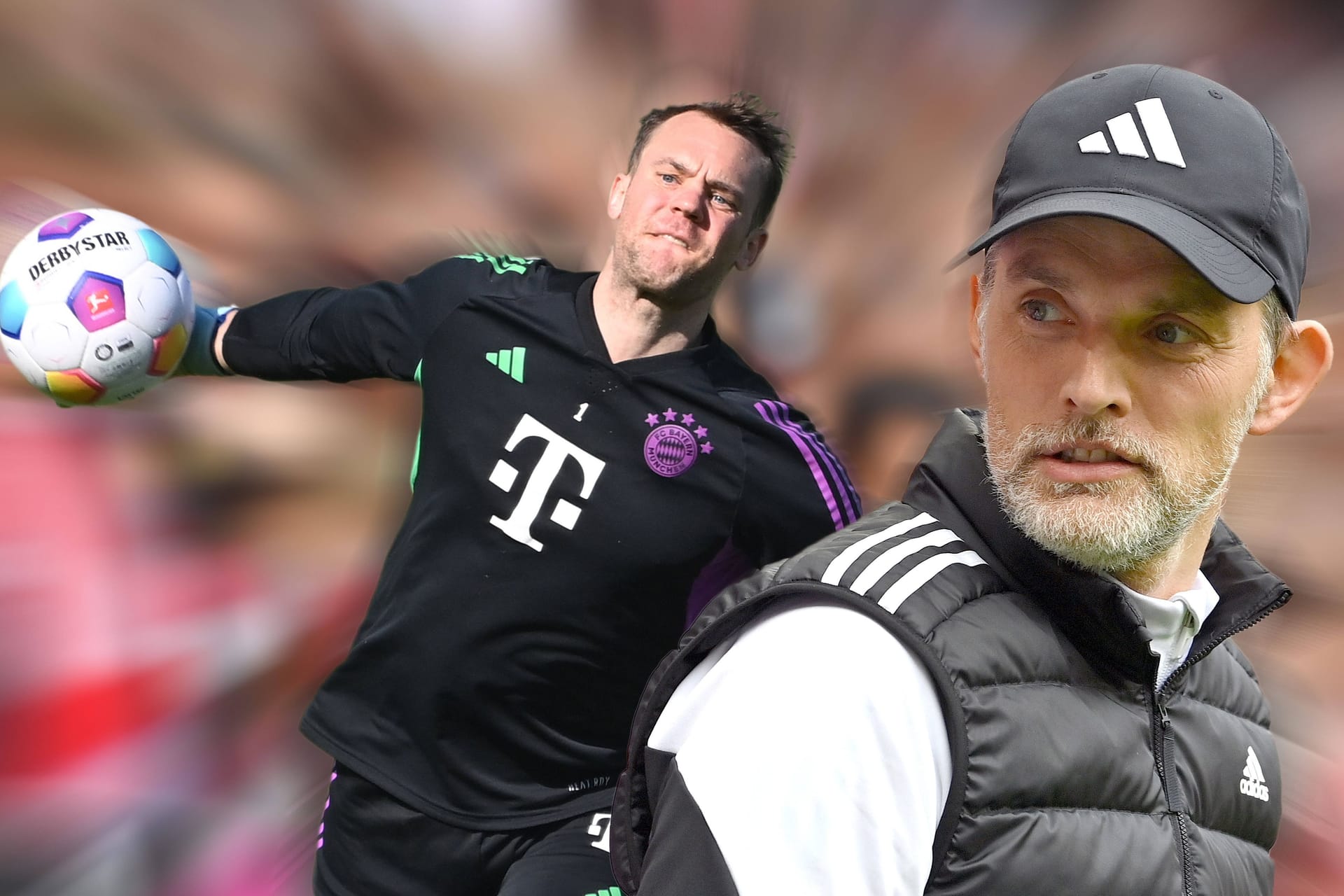 Manuel Neuer (l.) und Thomas Tuchel: Der Stammtorhüter des FC Bayern steht nach langwieriger Verletzung unmittelbar vor seiner Rückkehr.