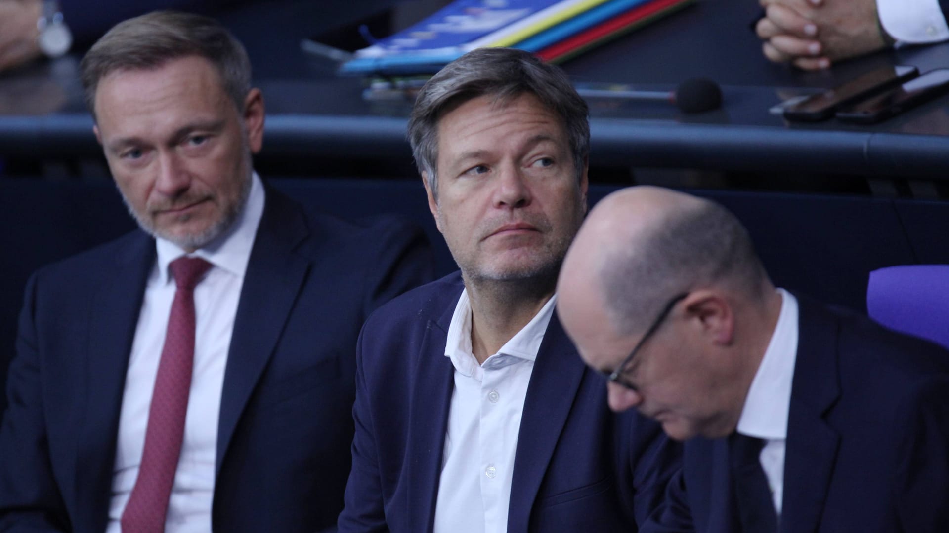 Und wo gibt's Verhandlungsspielraum? Finanzminister Lindner, Wirtschaftsminister Habeck und Kanzler Scholz in Berlin.