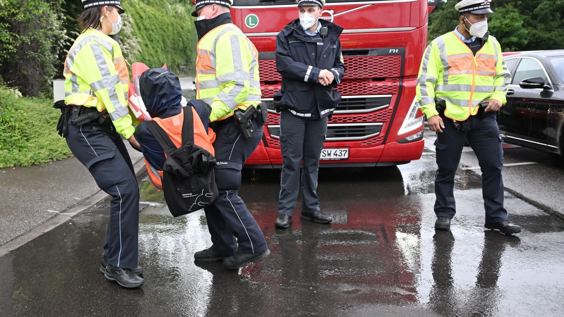 Straßenblockade der "Letzten Generation"