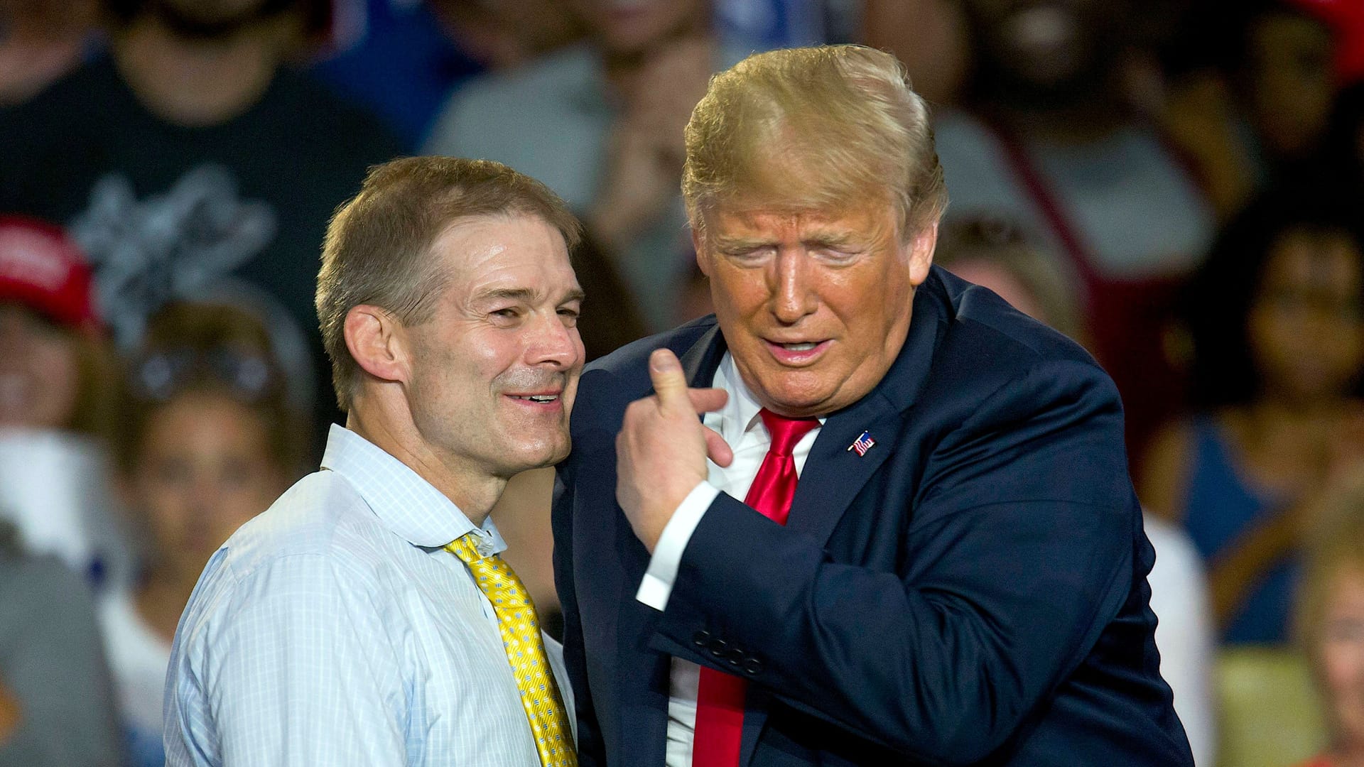 Schon lange enge Wegbegleiter: Jim Jordan und Donald Trump im Wahlkampf 2018.