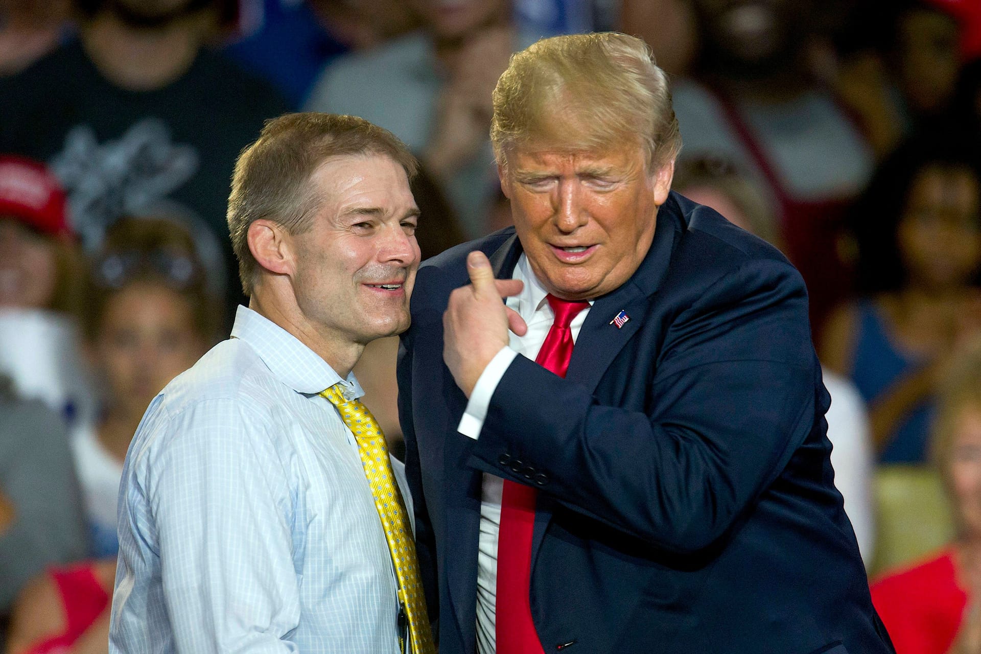 Schon lange enge Wegbegleiter: Jim Jordan und Donald Trump im Wahlkampf 2018.